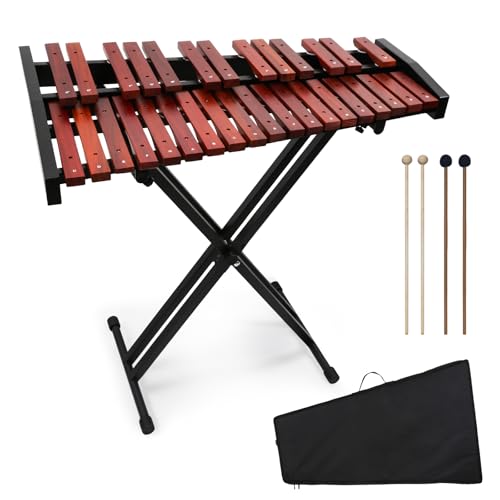 Marimba Xylophone 32 Key with Mallets Adjustable Stand Carrying Case
