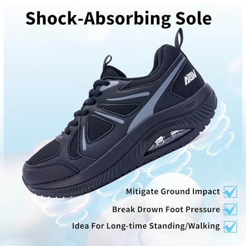 Image of AOV Women Arch Support Walking Shoes Orthotic Sneakers for Plantar Fasciitis Foot and Heel Pain Relief Tennis Shoes