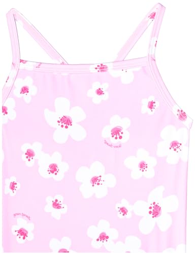 i play. by green sprouts baby girls One-piece Swimsuit With Built-in Reusable and Toddler Swim Diaper, Light Pink Large Blossoms, 0-6 Months US3