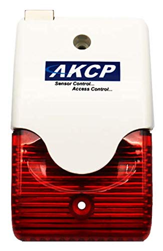 Preisvergleich Produktbild AKCP Sensor Sirene mit Blitzlicht - Alarmierung bei Gefahrensituationen