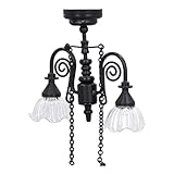 Lebendige Details: Diese sorgfältig mit aufwendigen Details gefertigte Miniaturlampe ist eine schöne Ergänzung für die Dekoration Ihres Puppenhauses.