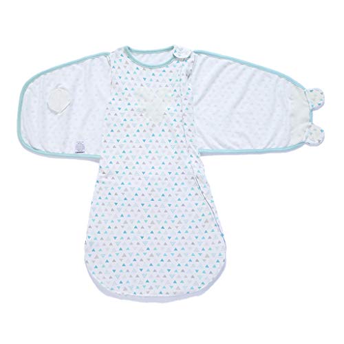 Manyo Nid d'ange Cosy, Couverture Emmaillotage Bébé en Coton, Sac de Couchage Gigoteuse 3-12 mois (Blanc)