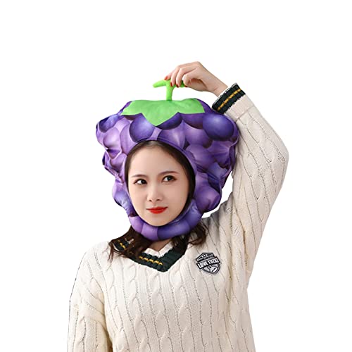 Edostree葡萄 かぶりもの バラエティグッズ 葡萄コスプレ 帽子 かぶり物 おもしろ アニマル 写真撮影 パーティー コスプレ 小物 プレゼント ハロウィン クリスマス PTCMZ-01