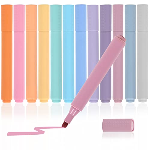 Labuk Aesthetic Highlighters With Assorted Soft Colors, 12Pcs Pastel Colors Chisel Tip Markers, Bible Highlighters And Pens No Bleed, Writing Smooth, Quick Drying, Marker Pens For Journaling Drawing #TOP11