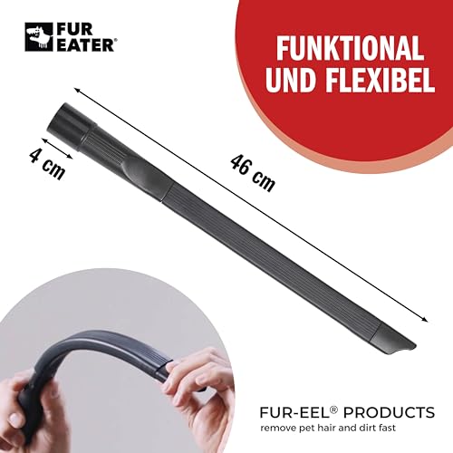 FUR-EEL Flexi-Soft Flexibel Fugendüse Staubsaugeraufsatz 46cm lange, Flachdüse Verlängerung Düse Zubehör für Staubsauger mit 32 & 35mm anschluss, Fugendüse zur Reinigung unter den Autositzen, Möbeln