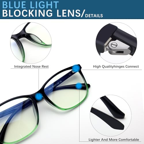 Image of Oilway Blue-Light Blocking Glasses Computer Reading /Gaming /TV /Phones Glasses Fashion Anti Eyestrain Glasses for Women Men