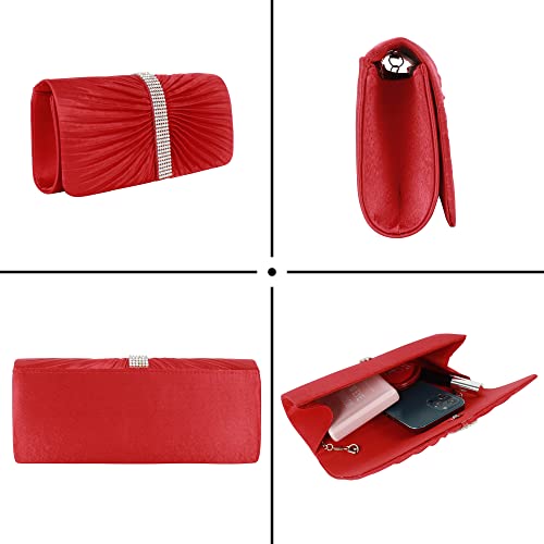 Image of Goclothod Evening Clutch Handbag Women Fashion Crossbody Shoulder Bag Chain Purse