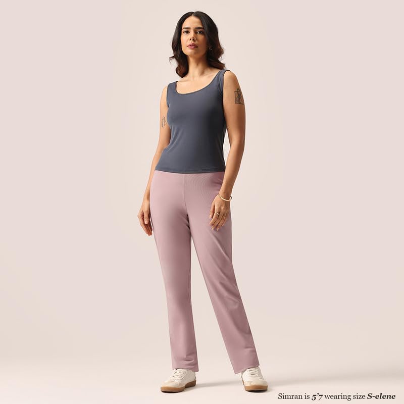 Image of BlissClub Women's Straight Fit Mid Rise Pants