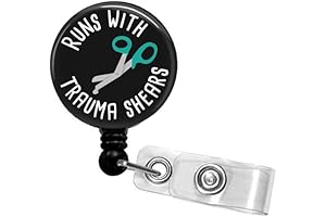 Funny Runs With Trauma Shears Nurse Badge Reel