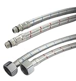 Schläfer 4605008, Anschlussschlauch Armatur G 1/2 x M10 Verbindungsschlauch DVGW Wasserzulauf-Schläuche Verlängerung für Wasserhahn Mischbatterie - Flexibler Geflechtanschluss - Länge 350 mm - x2 Stk