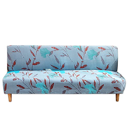 CHNSHOME Funda para sofá Cama sin Brazos 2 plazas Fundas sofá Clic clack elástica Funda de sofá sin apoyabrazos con Estampado Cover