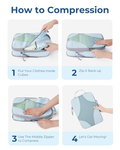 Bagsmart Compression Packing Cubes For Travel thumb #4