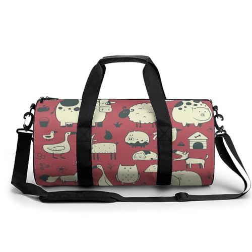 Duffel bag de voyage oies et moutons pour randonnée