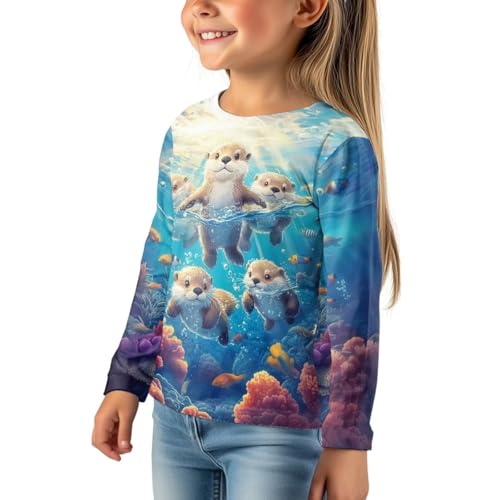 Image of Uourmeti Girls Graphic Tees Long Sleeve T Shirts for Teens Casual Tshirts Junior Sportswear Fall Tops