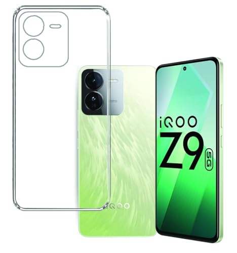 Image of Amazon Brand - Solimo Clear Back Cover Case for Iqoo Z9 5G | Shock Proof Design | Transparent Back Cover for Iqoo Z9 5G (TPU, Transparent)