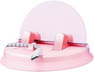 Lecreatekit Soporte giratorio de 360° para teléfono, soporte ABS para salpicadero de coche, montaje estable, visualización vertical horizontal, negro, rosa, resistente al agua (rosa)