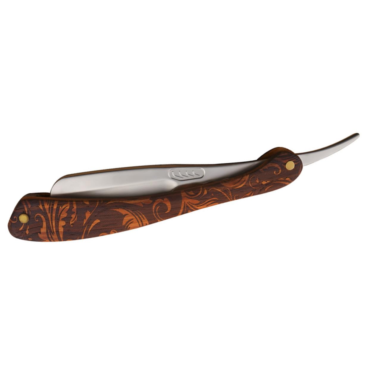 Rasoio Professionale in Acciaio Inossidabile Manico in Legno Vintage per Rasatura Manuale Precisa e Uso Commerciale o Personale