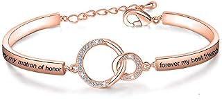 Wedding Jewelry Maid of Honor Gift Today My Maid of Honor Forever My Best Friend Sister Bracelet Wedding Proposal Gift for Bridesmaid Flower Girl (matron of honor RG)