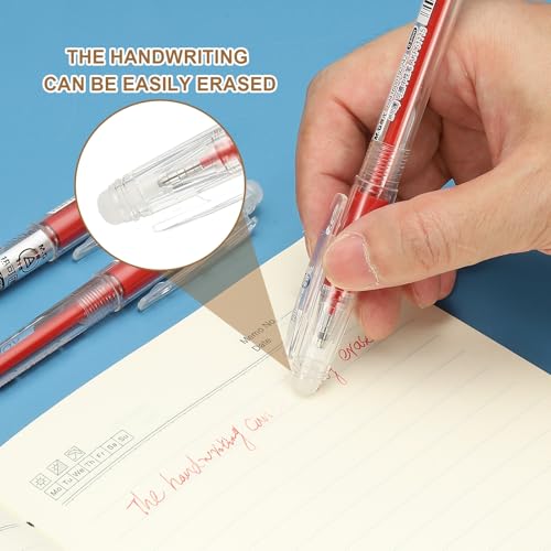 PATIKIL Bolígrafo Borrable Tinta Roja 0.5mm Pack 24 miniatura 3