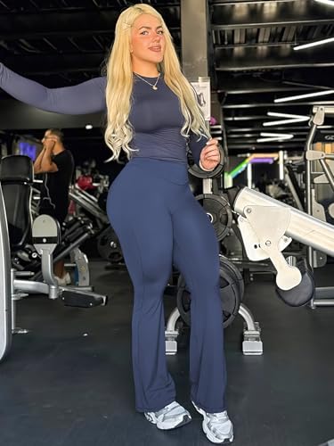 Image of YEOREO Ease Workout Leggings Womens No Front Seam Straight Leggings 29 inch / 31.5 inch / 33 inch / 35 inch High Waist Buttery Eddiy Yoga Pants