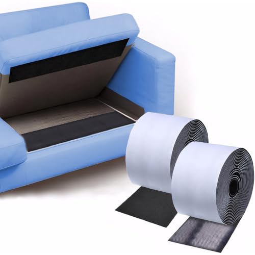velcro Heavy Duty Black Self Adhesive Tape for Fabric, 10cm*2m, Suitable for Sofa Cushions/Craft Projects/Carpets to Prevent Sliding