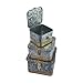 Creative Co-Op Decorative Metal Boxes with Lids, Silver and Gold, Set of 3
