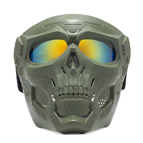TOWARDSNAN Gafas de equitación ajustables para motocicleta, gafas extraíbles para la cara, gafas protectoras para los ojos