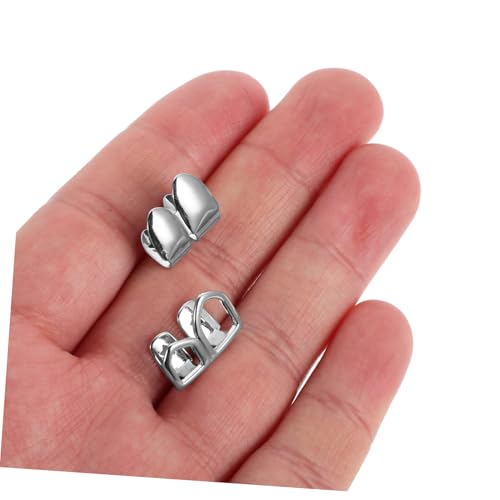 LIFKOME Grill Dental de Metal para Cosplay Hip Hop Plata miniatura 4