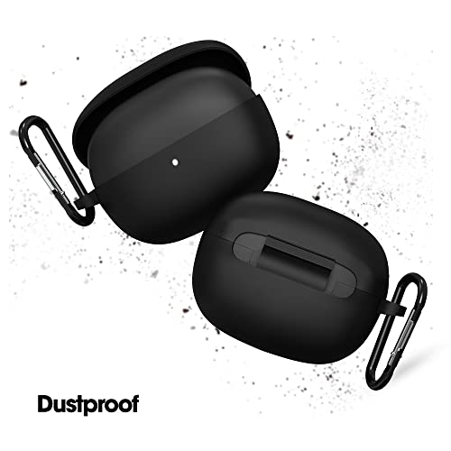 Image of Sounce Redmi Buds 3 Lite Xiaomi Case Cover Silicone Protective Shockproof Dustproof Case with Keychain [Black]-(Case Cover Only)