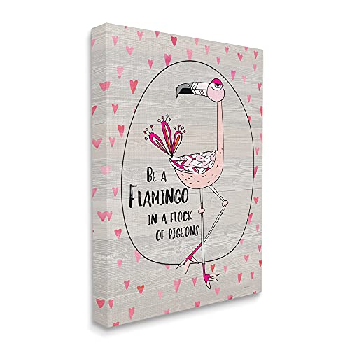 Stupell Industries 'Be A Flamingo Cartoon'| Canvas Art