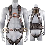 QFU Safety Harness Fall Protection Padded on the shoulders, waist, and legs, with upgraded quick-release buckles, meets ANSI standards, suitable for roofing work, construction, and industrial use