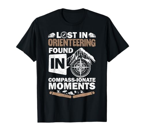 Orienteering Compass-ionate Moments Tee, Black Small