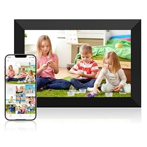10.1 Inch WiFi Digital Picture Frame, 1280×800 HD IPS Touch Screen Cloud Smart Photo Frames, Auto Rotation, Wall Mountable, Share Photos Or Videos for Via APP