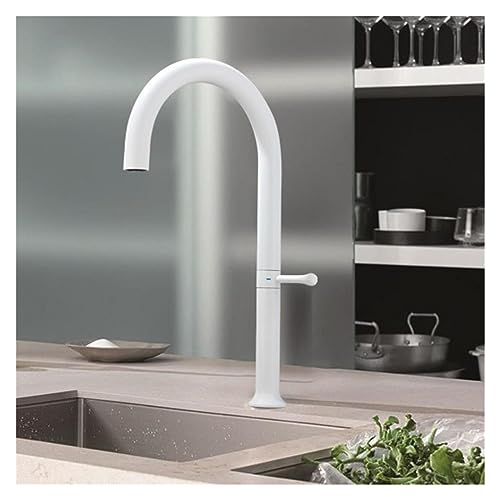 Robinet de cuisine blanc avec bec pivotant 360 pour évier moderne - 3