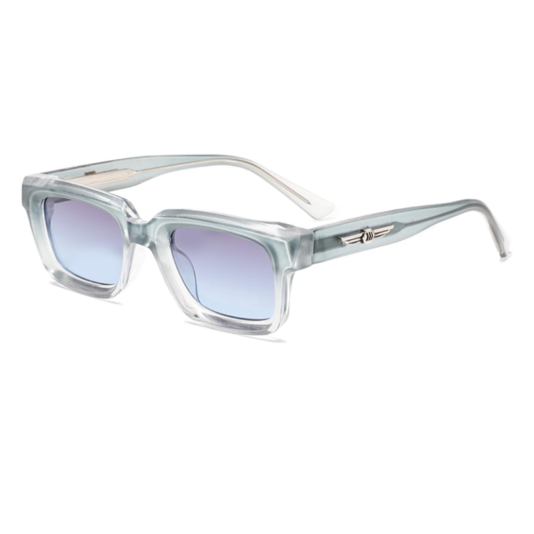 Gafas de sol UV400 para hombres y mujeres, marco cuadrado de aleación TR, lente pequeña de 50 mm para conducción al aire libre