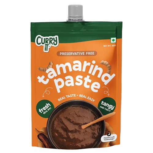 Image of Curryit Tamarind Paste | Rich & Tangy Imli Taste | Authentic Flavour for Sambhar, Rasam & Traditional Dishes | Ready-to-Use Chutney for Samosa, Chaat, Pakoras & Snacks | No Preservatives 100g