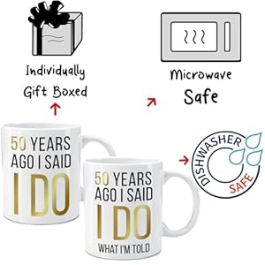 Dnuiysesnovelty50yearsagomugssetanniversaryweddinggiftsforcouple50yearsagoisaididoweddinganniversarymug50thmuggiftsforparenthusbandwifegrandparentfriend Urban Country Home Decor Dnuiyses novelty 50 years ago mugs set anniversary wedding gifts for couple 50 years ago i said i do wedding anniversary mug 50th mug gifts for parent husband wife grandparent friend urban country home decor