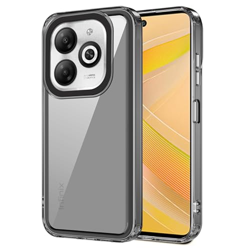 Image of Zapcase Back Case Cover for Infinix Smart 8 | Compatible for Infinix Smart 8 Back Cover | Case Cover with Camera Protection | (TPU + PC | Translucent Black)