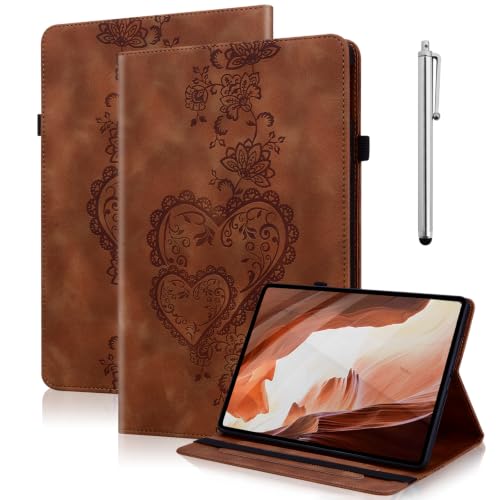 Étui de protection pour iPad 2022 avec porte stylet marron