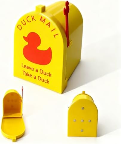 3D Printed Cruising Duck Mailbox for Cruise Door, Magnetic Wall Mounted Mini Mailbox for Cruise Ship Door Decorations, Movable Flag Fun Cruise Accessory