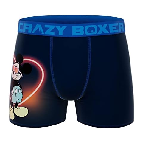 Crazy Boxers Disney Neon Love Boxer Briefs for Men Large Cover