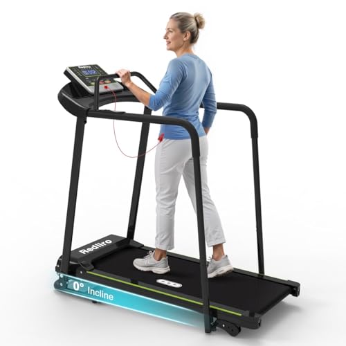 Image of Redliro Foldable Exercise Treadmills with Handrails - Home Fitness Walking Running Machine