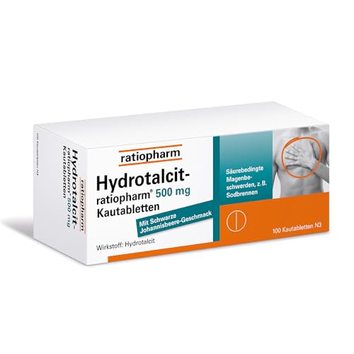 Hydrotalcit-ratiopharm 500 mg Kautabletten – Schnelle Linderung von säurebedingten Magenbeschwerden