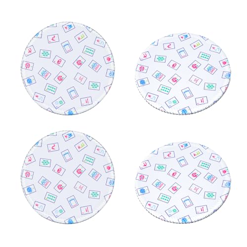 4 posavasos Mahjong Americanos impresos (3.94 pulg.)