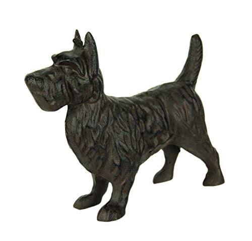 Estatua de perro Scottish Terrier de hierro fundido