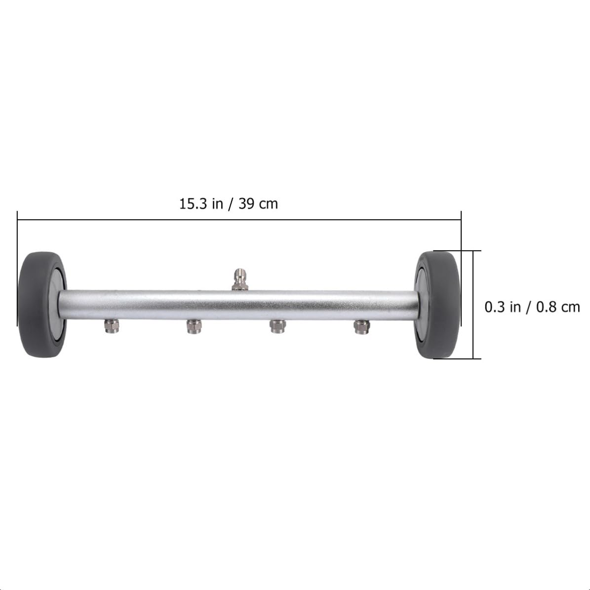 Cepillo Latón Dorado Coche Chasis 1/4 para Acero Inoxidable de Pulgada | Conector de Liberación Rápida, Diseño Rueda de Rodillo, Evita Agacharse Vehículo