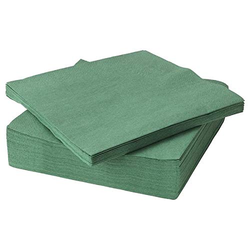 Finchley Paper napkin,Multicoloured Napkins, 40x40 cm +(Pen Free) (Dark-Green, 2)