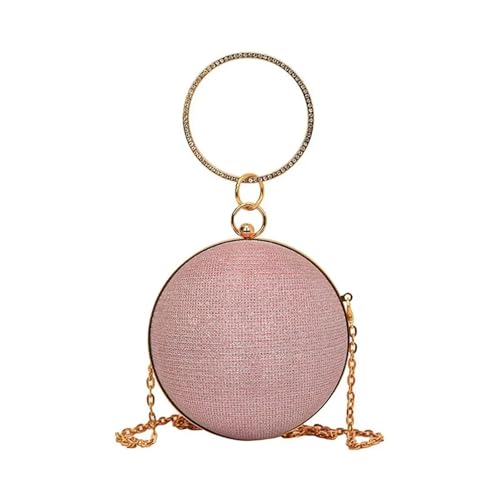 Pochette banquet circulaire strass avec chaîne pour bal de promo réussi