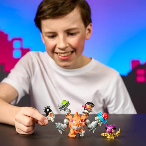 Image of MrBeast Lab Swarms MEGA-TECH Series 6 Pack, including a Mega Swarm | Includes 5 Micro Beasts, 1 MEGA Swarm, plus connectable parts for custom Loadout builds across packs