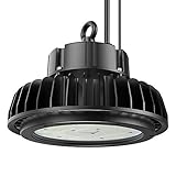 Adiding High Bay Lighting 150 Watt, (600W HID/HPS Equivalent) UL/DLC UFO LED Warehouse Shop Lighting Fixture 5000K 19500LM Dimmable with Adjustable Bracket for Garage Workshop IP65 Black